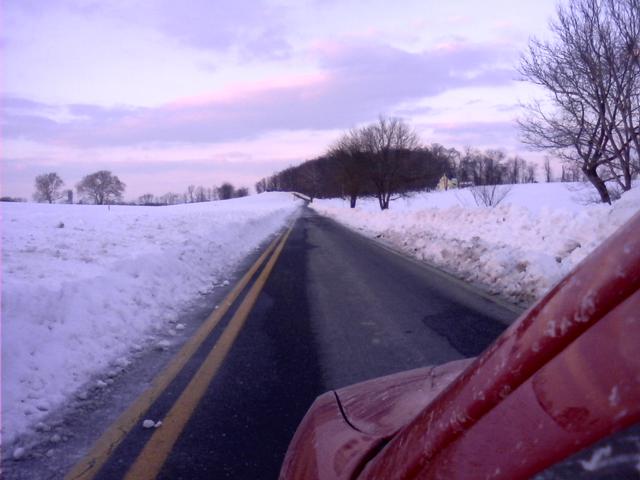 Photo of Clemsonville Rd. during 2nd blizzard of 2010 (Frederick Co.)